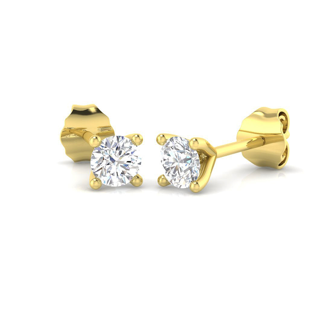 9ct Yellow Gold 0.39ct Laboratory Grown CVD Earrings