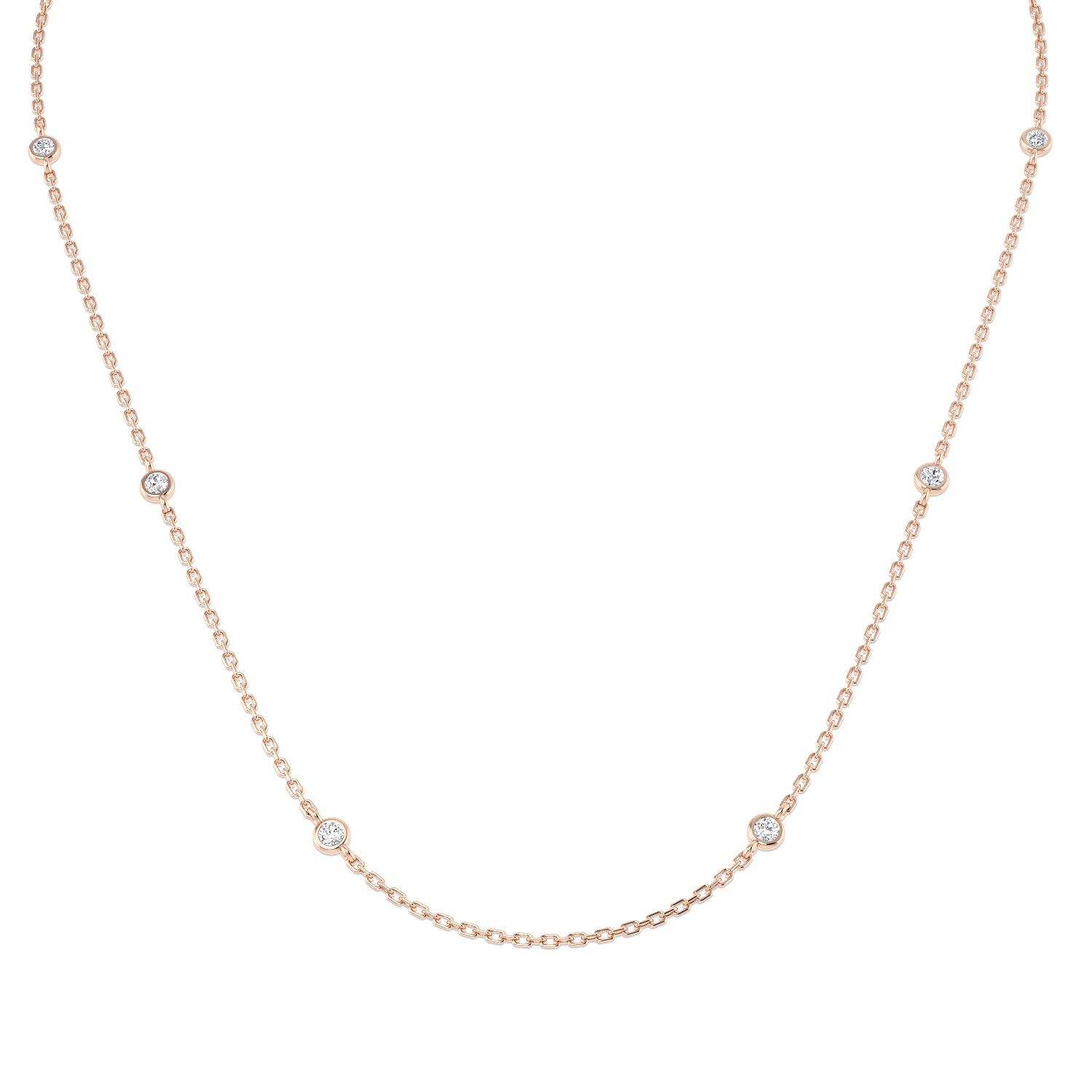 18ct Rose Gold 0.25ct G SI2 Diamond Necklace