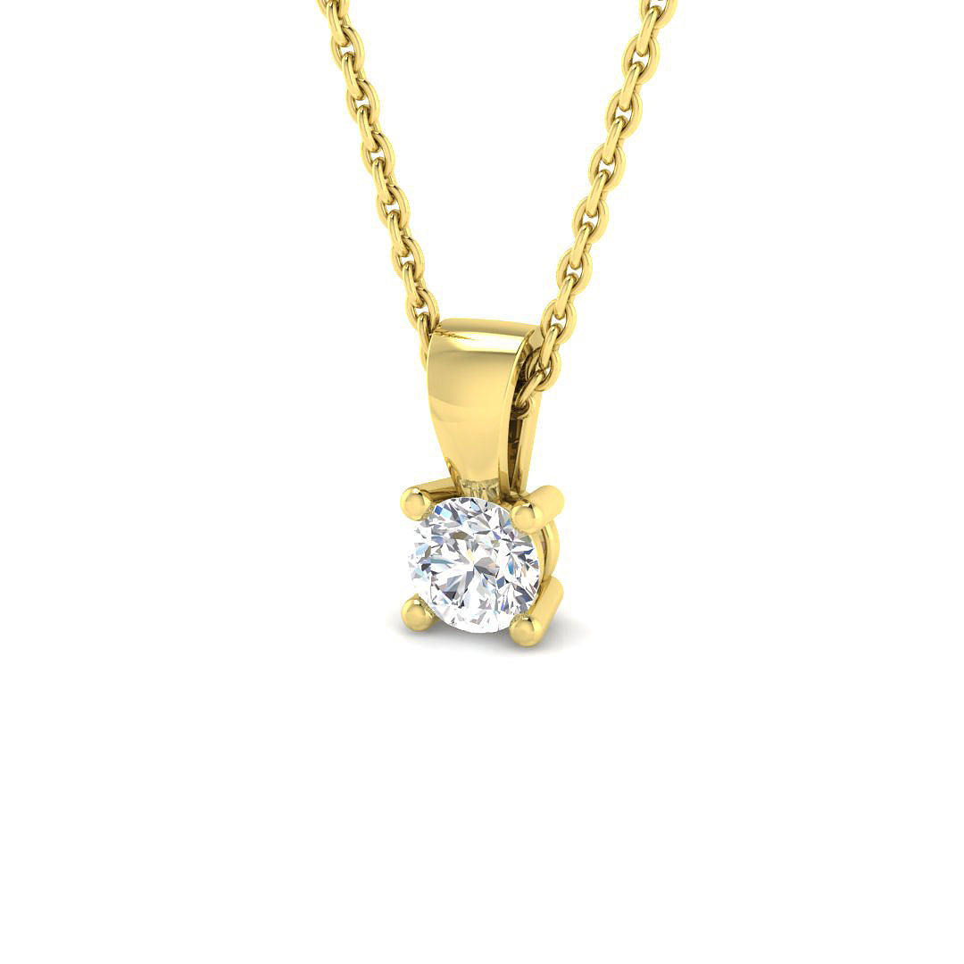 18ct Yellow Gold 0.49ct Laboratory Grown CVD Pendant