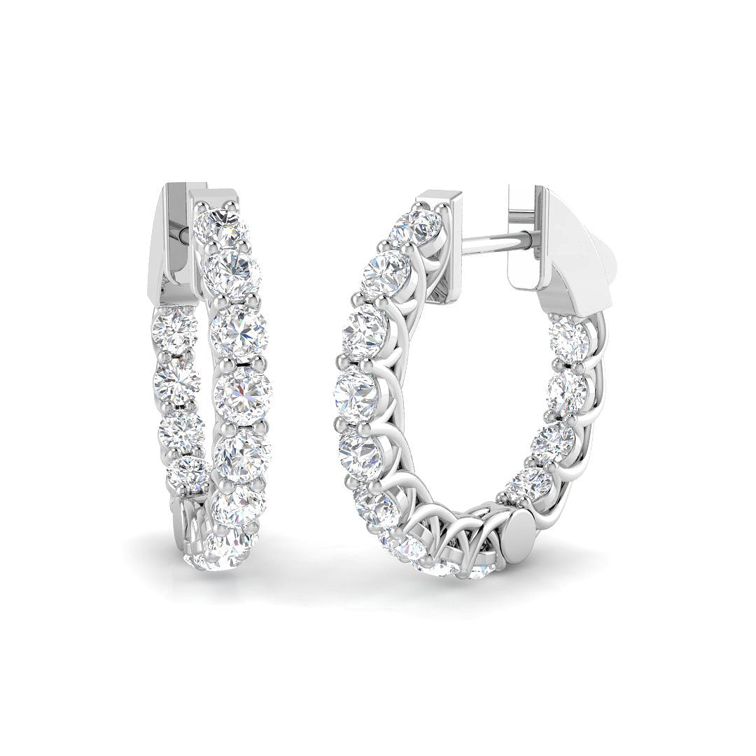 9ct White Gold 1.49ct Laboratory Grown CVD Earrings