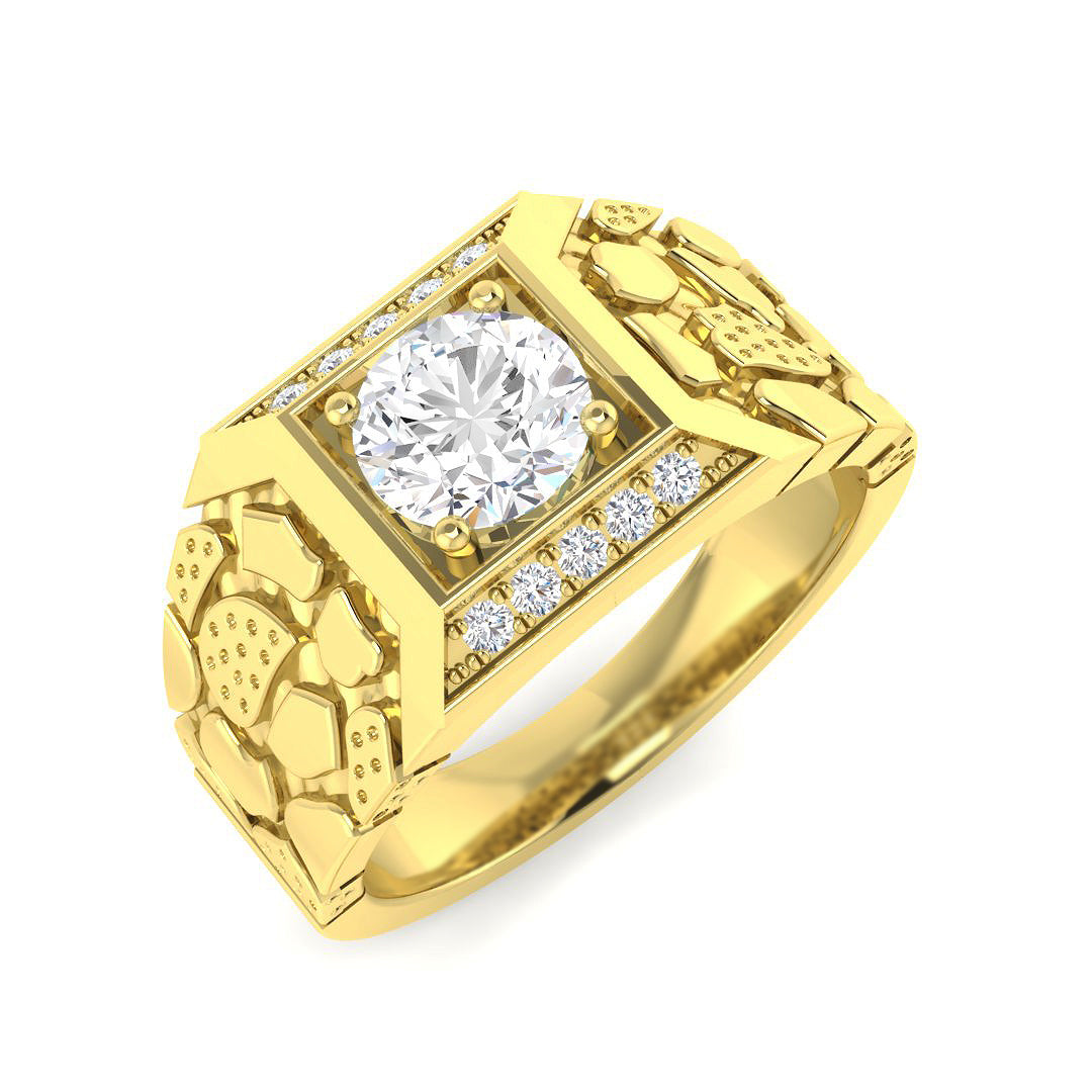 9ct Yellow Gold 1.18ct Laboratory Grown CVD Ring