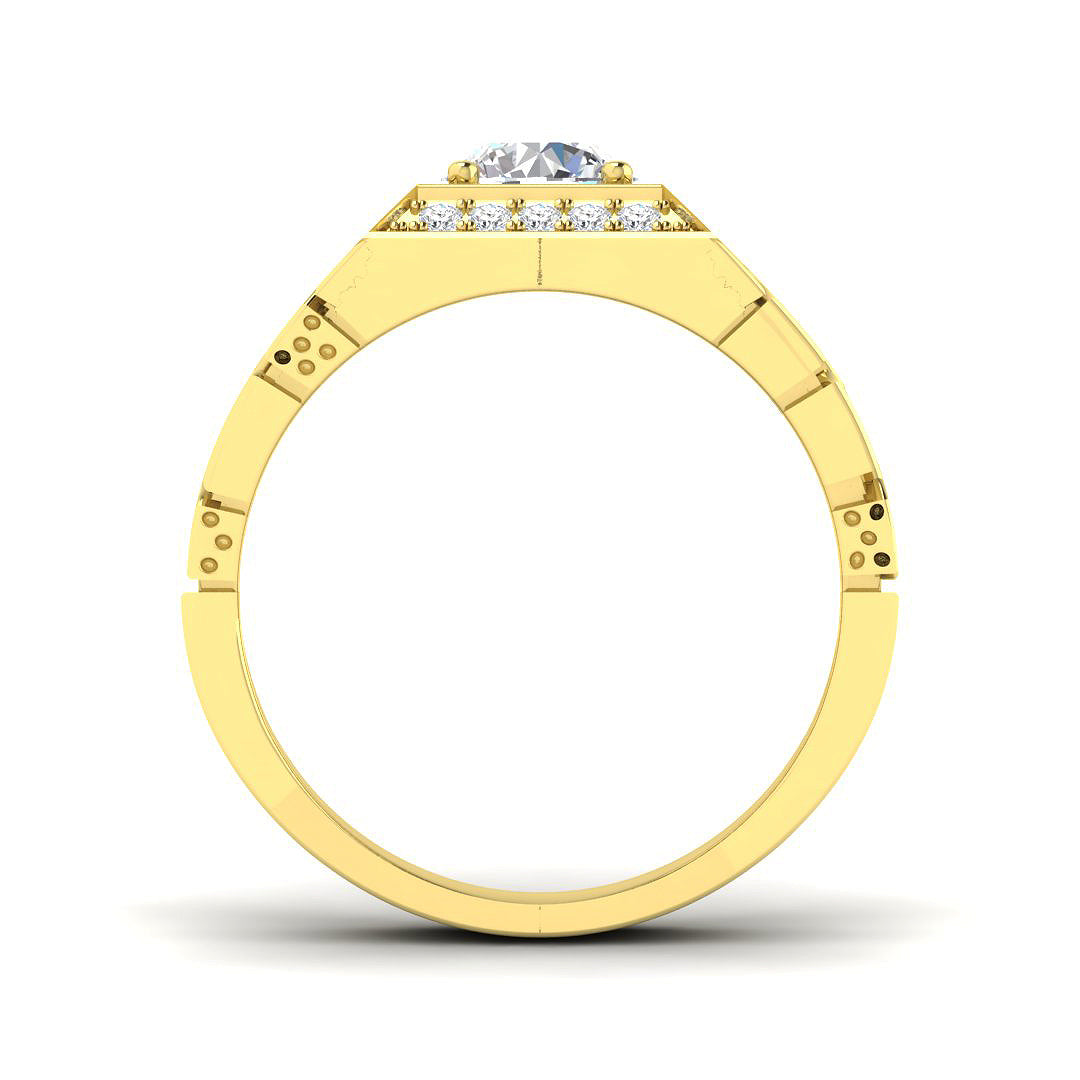 9ct Yellow Gold 1.18ct Laboratory Grown CVD Ring