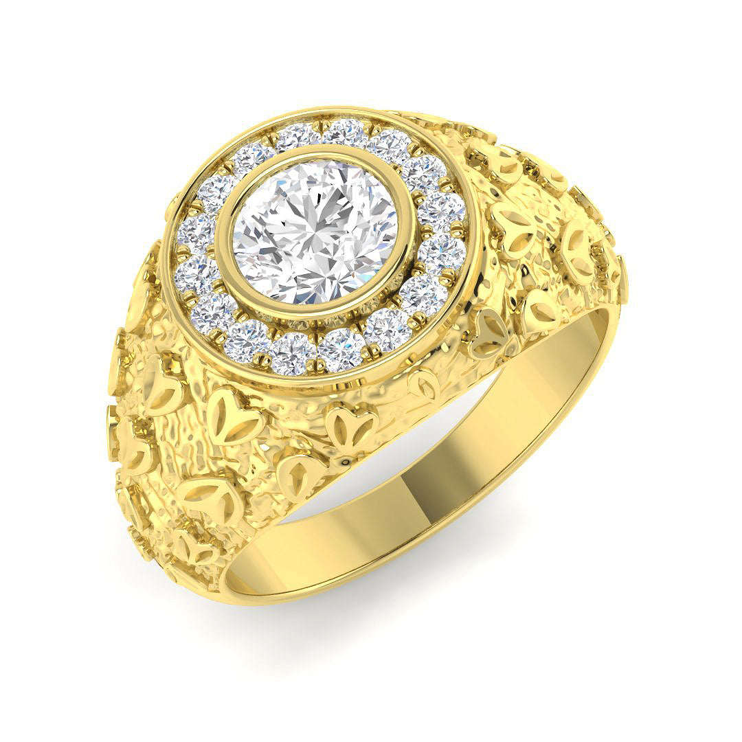 9ct Yellow Gold 1.28ct Laboratory Grown CVD Ring