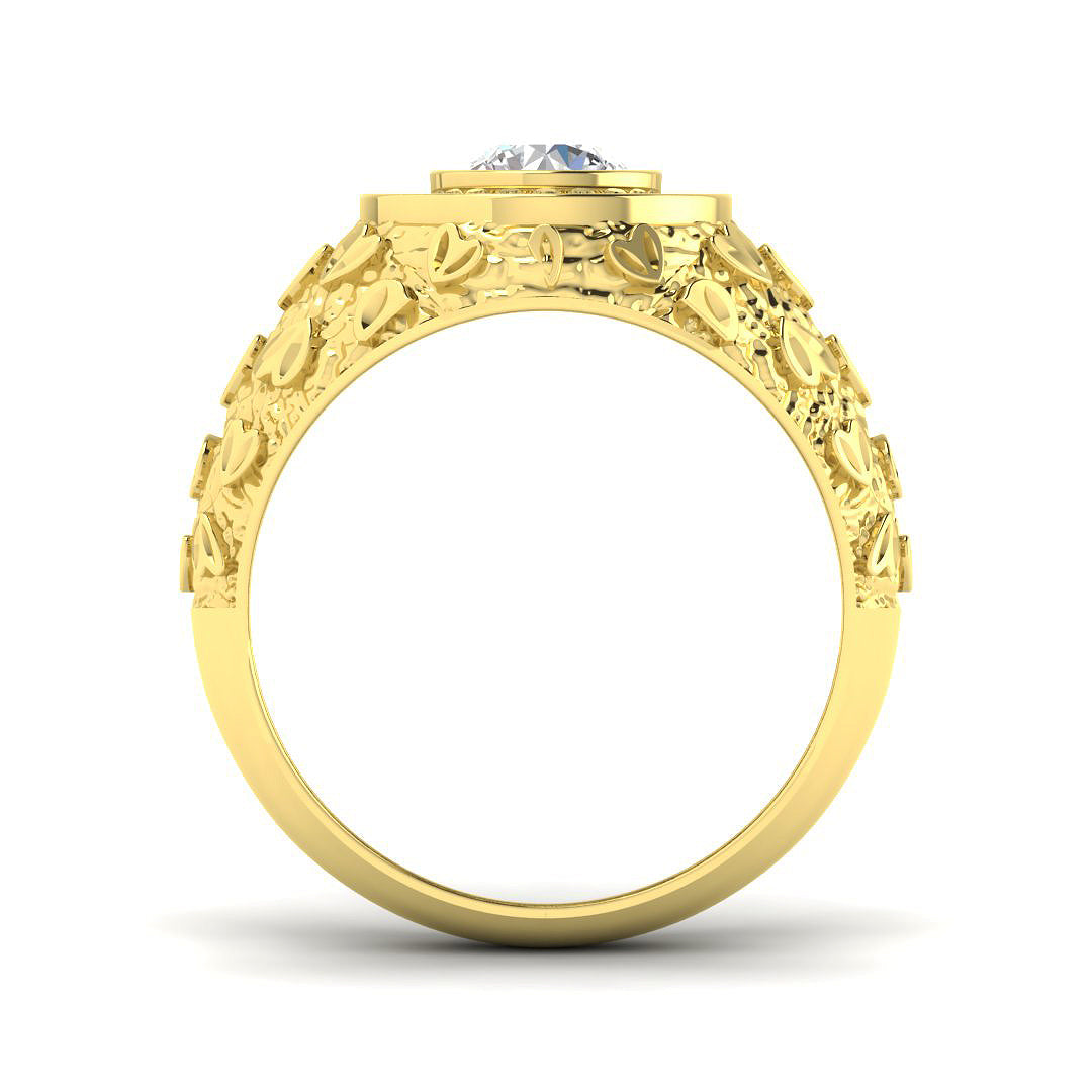 9ct Yellow Gold 1.28ct Laboratory Grown CVD Ring