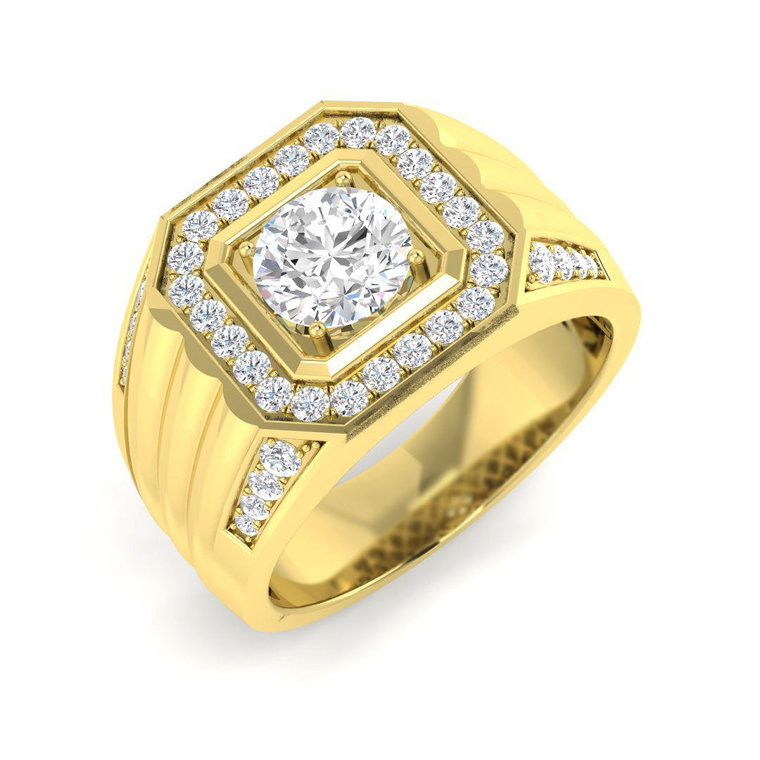 9ct Yellow Gold 1.55ct Laboratory Grown CVD Ring