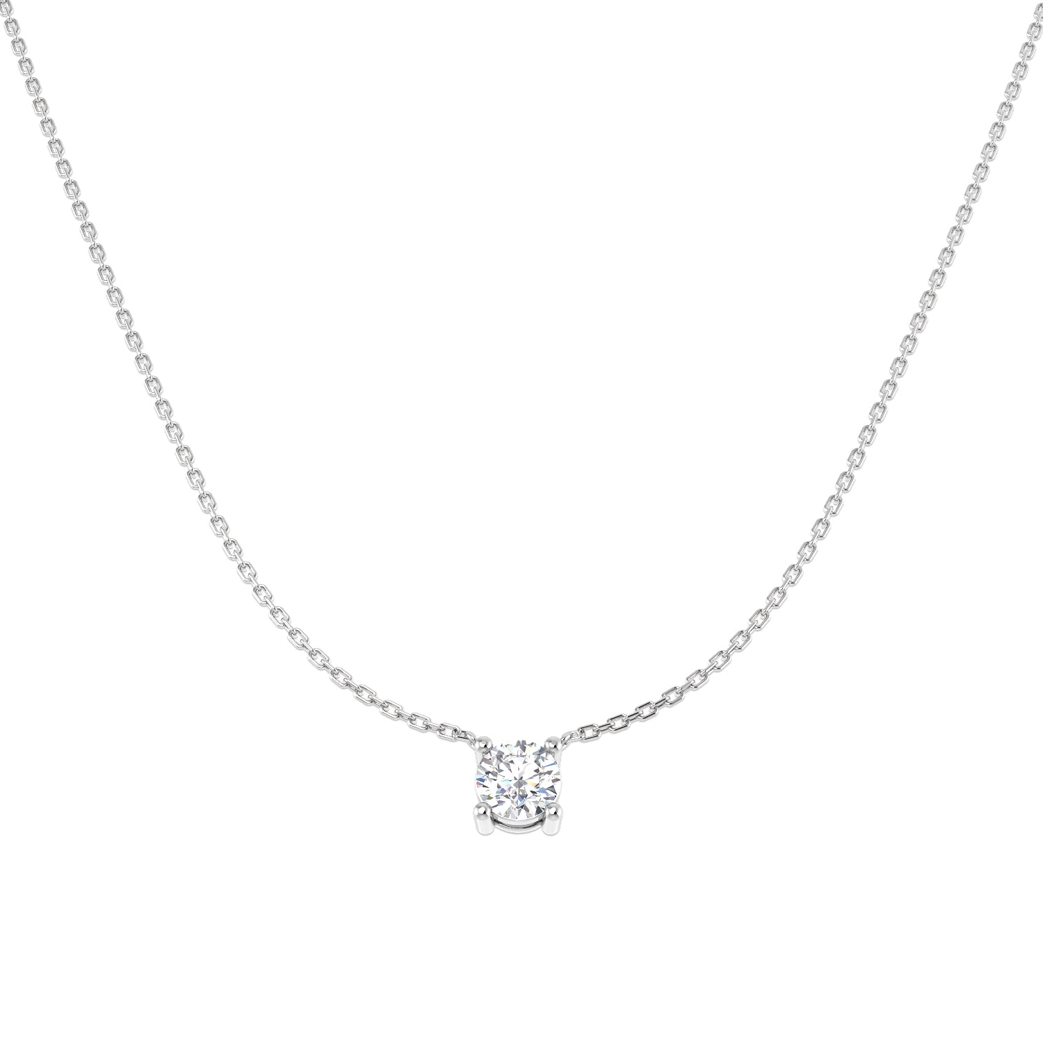 9ct White Gold 0.72ct E VVS2 Laboratory Grown CVD Necklace