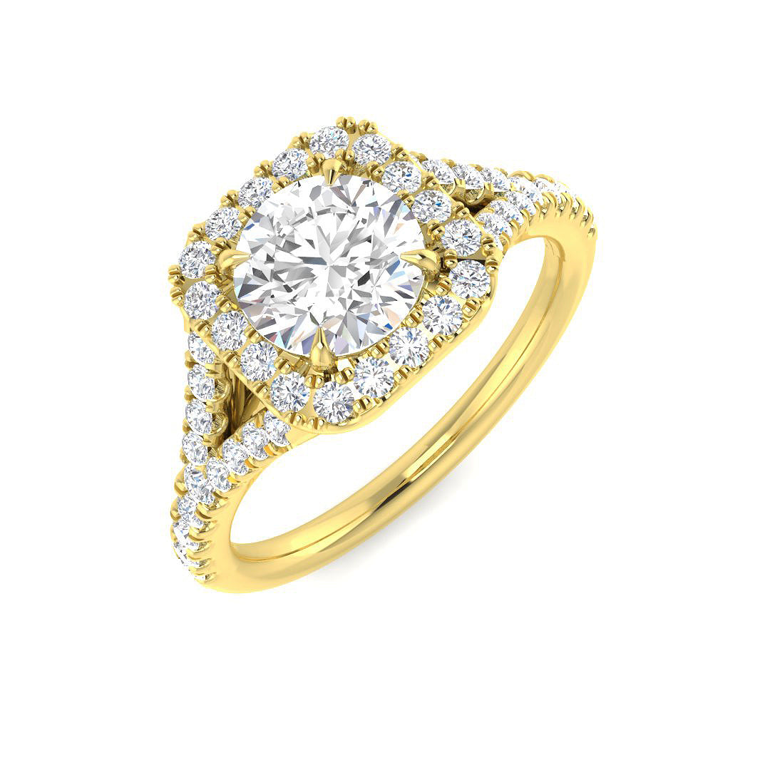 18ct Yellow Gold 1.43ct Laboratory Grown CVD Ring
