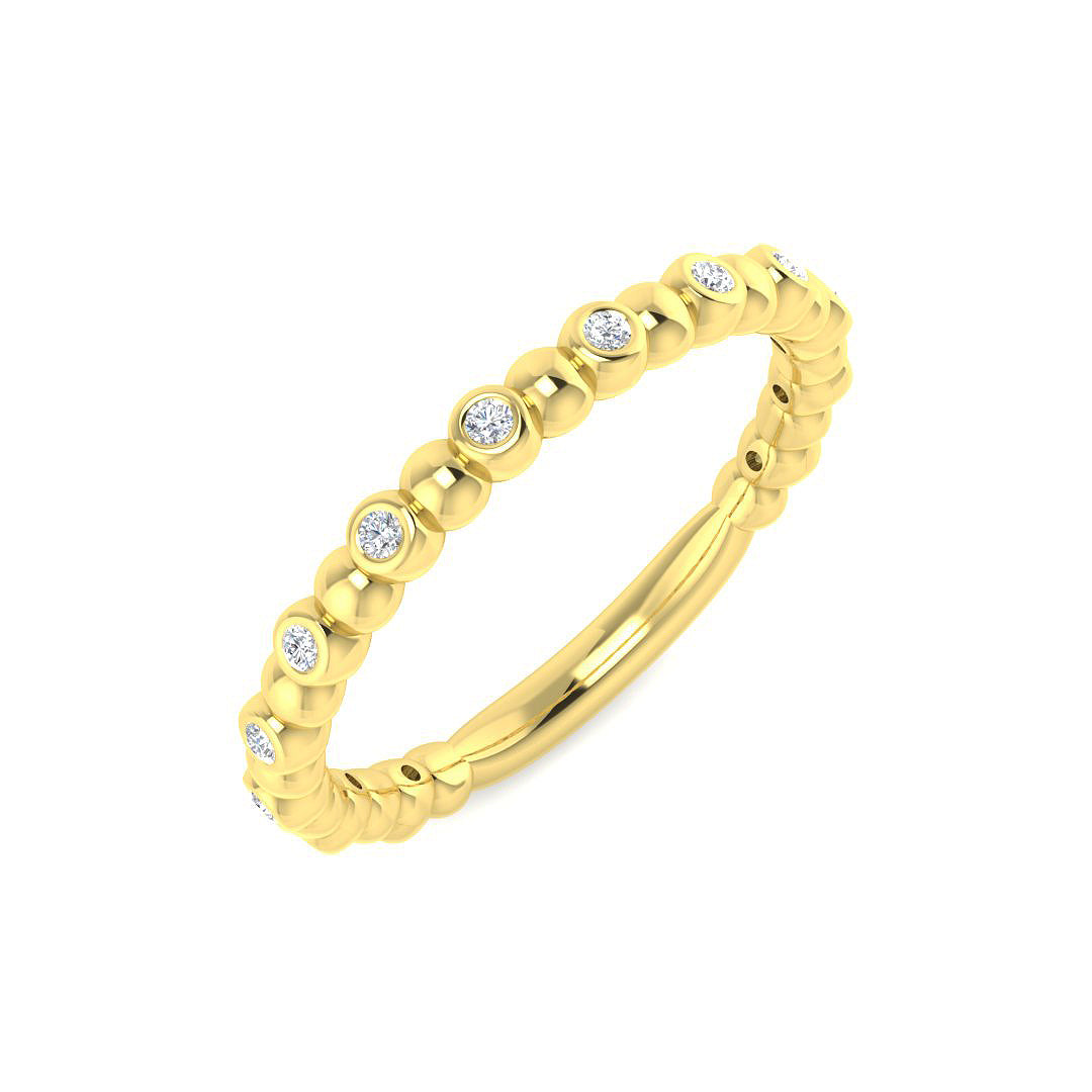 9ct Yellow Gold 0.12ct G SI2 Diamond Ring