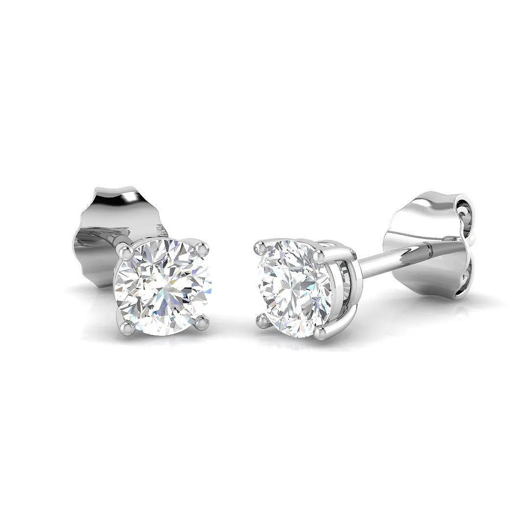 18ct White Gold 0.50ct G SI2 Diamond Earrings