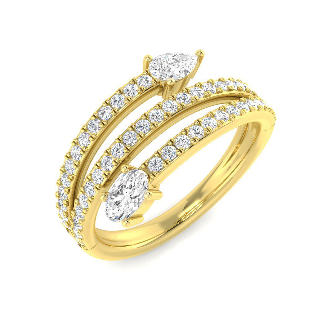 9ct Yellow Gold 0.89ct Diamond Ring