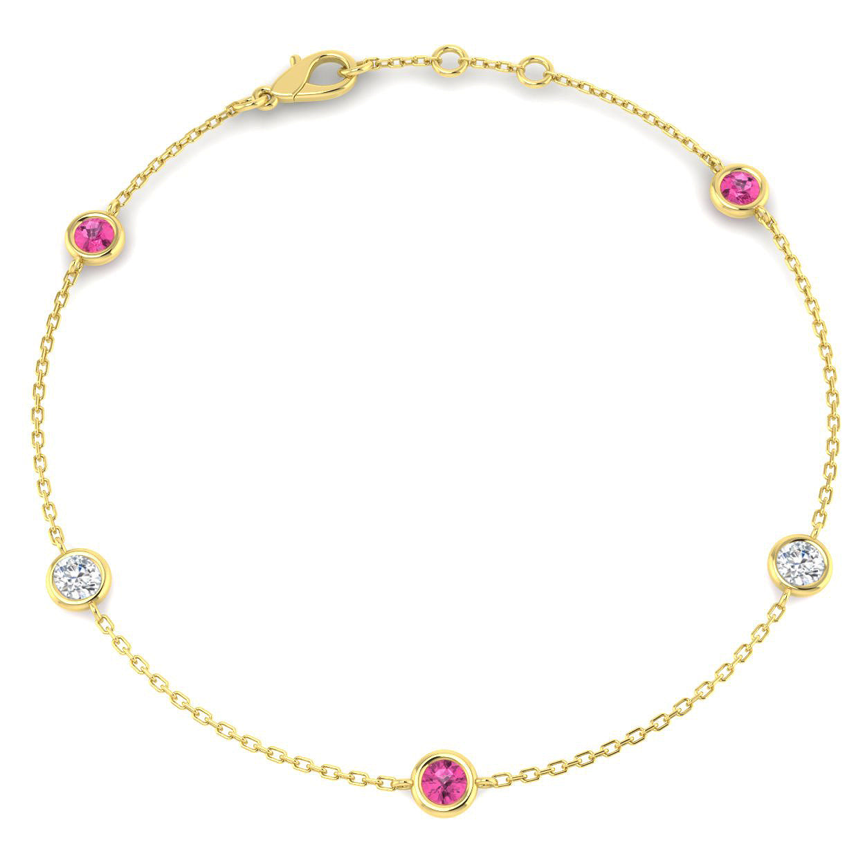 9ct Yellow Gold 0.61ct G SI2 Diamond Bracelet