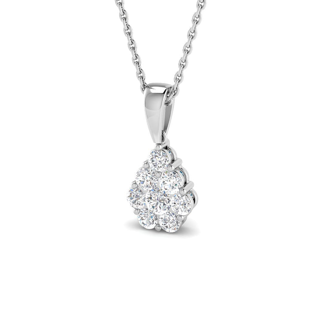 18ct White Gold 0.44ct G SI2 Diamond Pendant