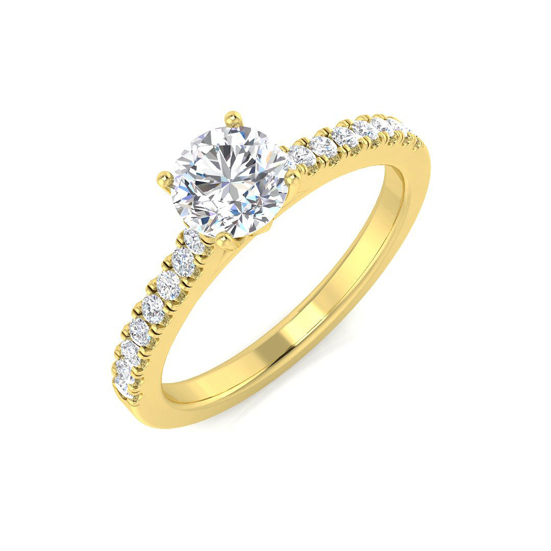9ct Yellow Gold 0.91ct Laboratory Grown CVD Ring