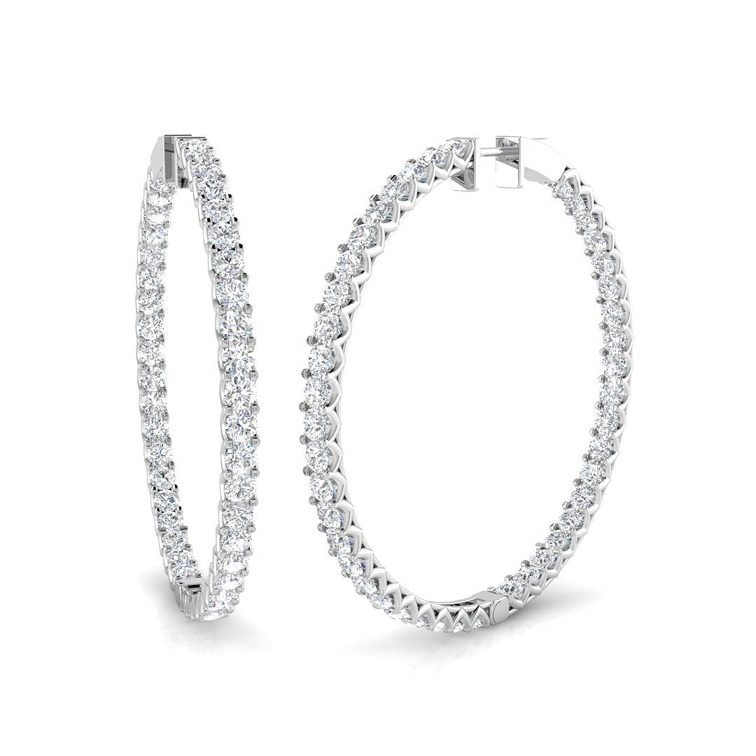 18ct White Gold 7.56ct G SI2 Diamond Earrings