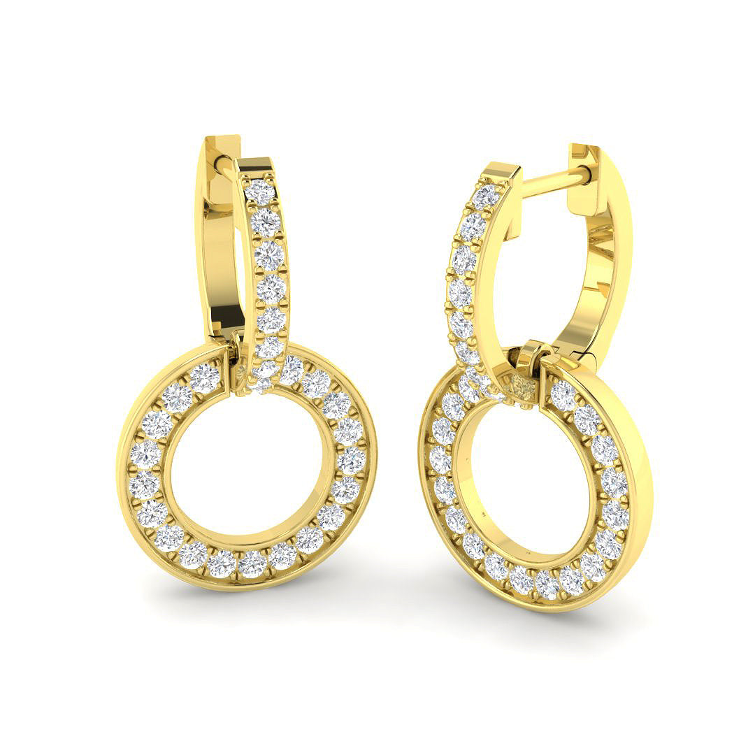 9ct Yellow Gold 0.63ct Laboratory Grown CVD Earrings