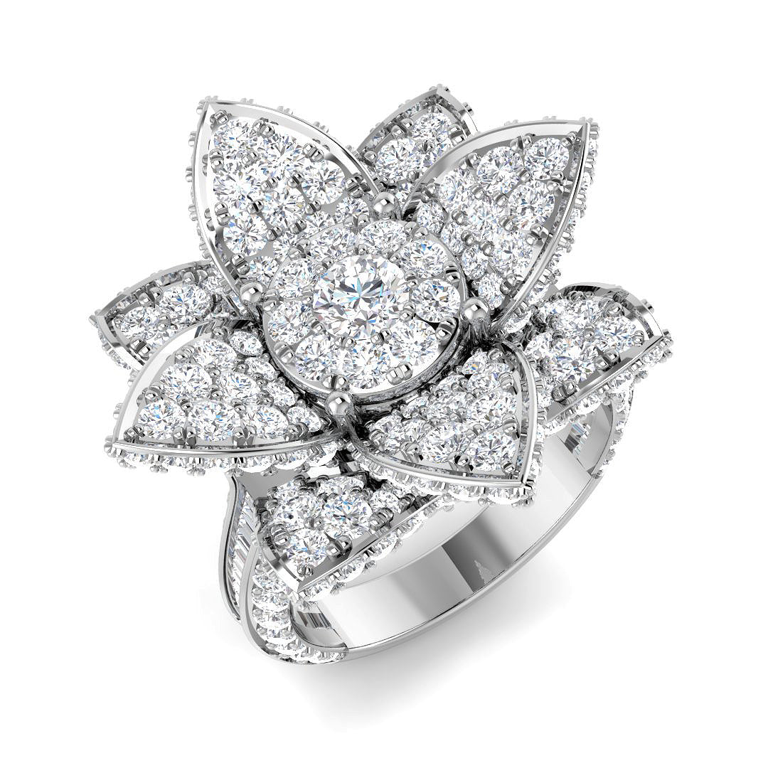 9ct White Gold 4.07ct Laboratory Grown CVD Ring