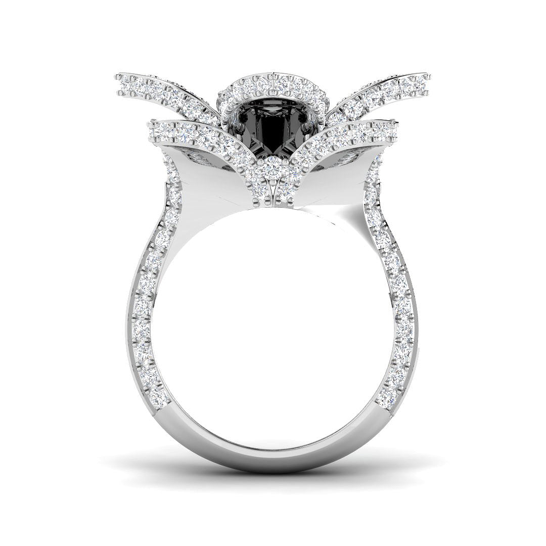 9ct White Gold 4.07ct Laboratory Grown CVD Ring