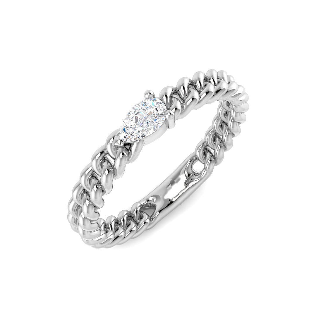 9ct White Gold 0.16ct Laboratory Grown CVD Ring