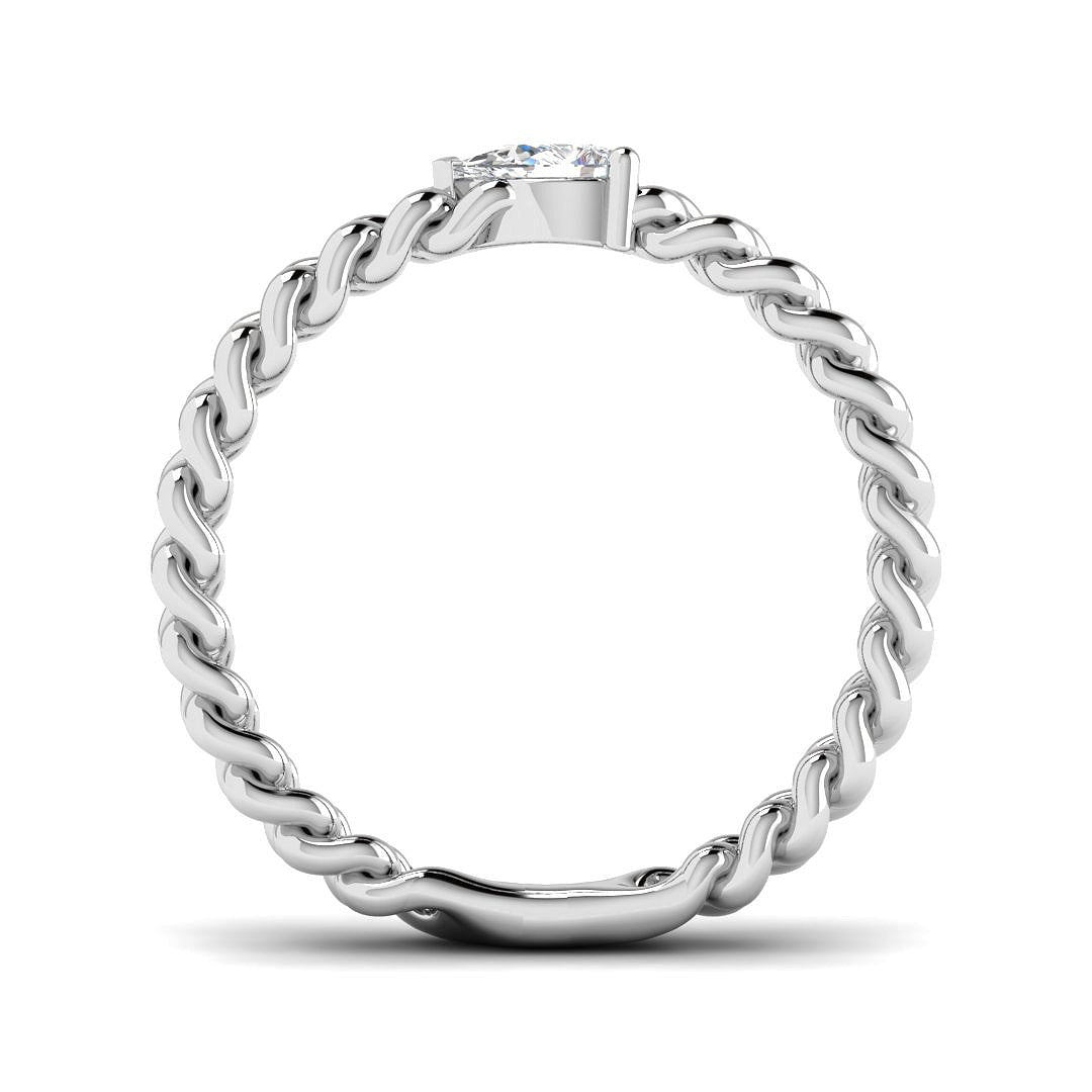9ct White Gold 0.16ct Laboratory Grown CVD Ring