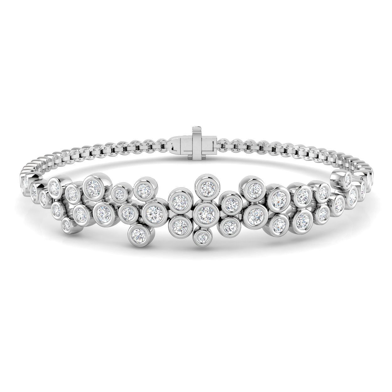 9ct White Gold 1.48ct Laboratory Grown CVD Bracelet