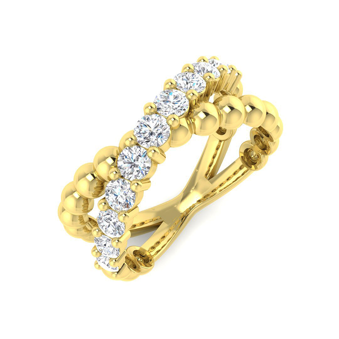 9ct Yellow Gold 0.74ct Laboratory Grown CVD Ring