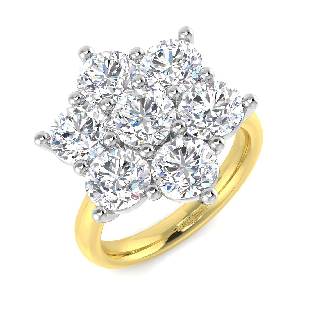 9ct Two-Tone Gold 4.09ct Laboratory Grown CVD Ring