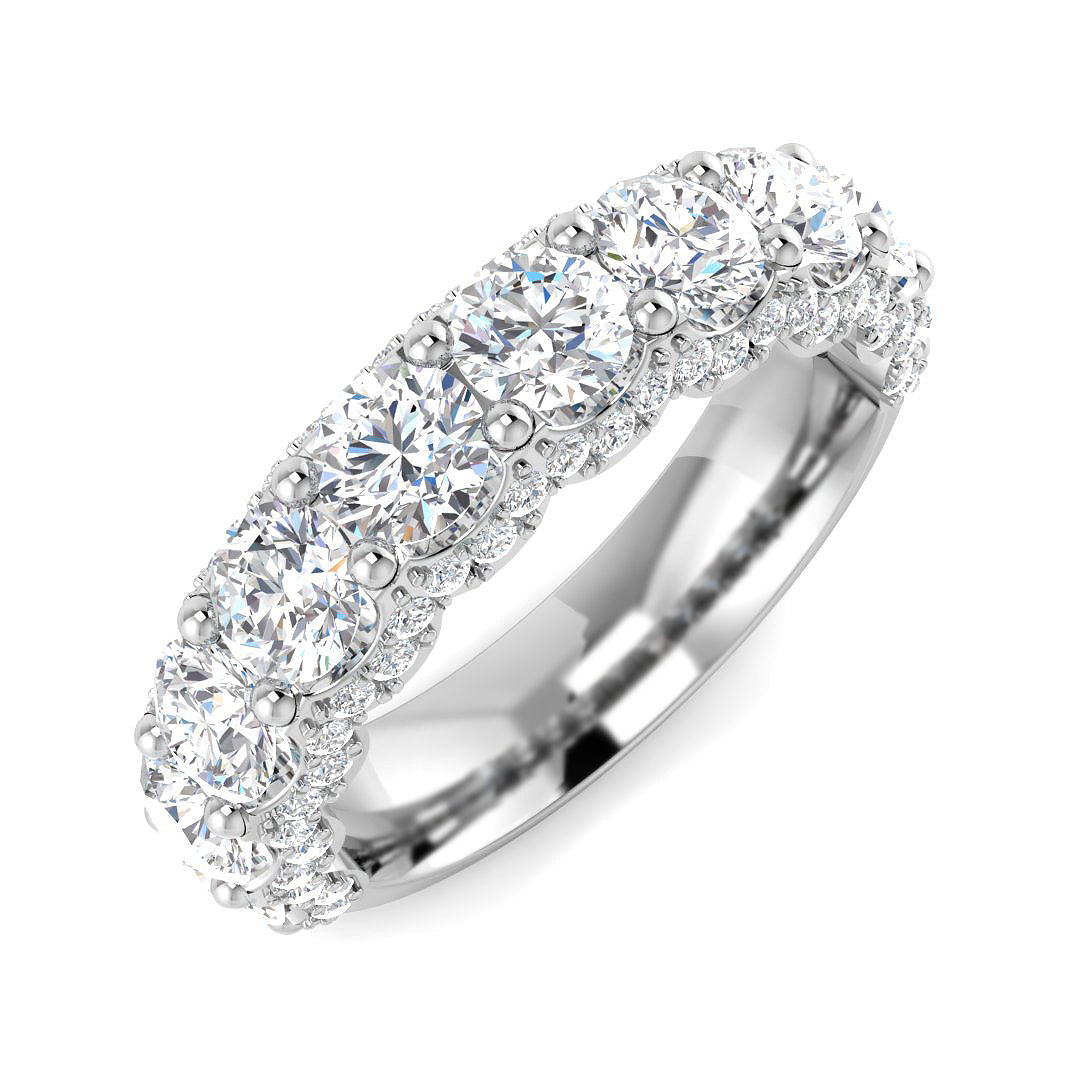 9ct White Gold 4.16ct Laboratory Grown CVD Ring