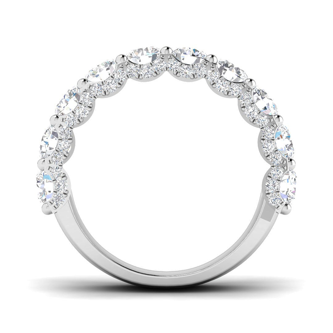 9ct White Gold 4.16ct Laboratory Grown CVD Ring