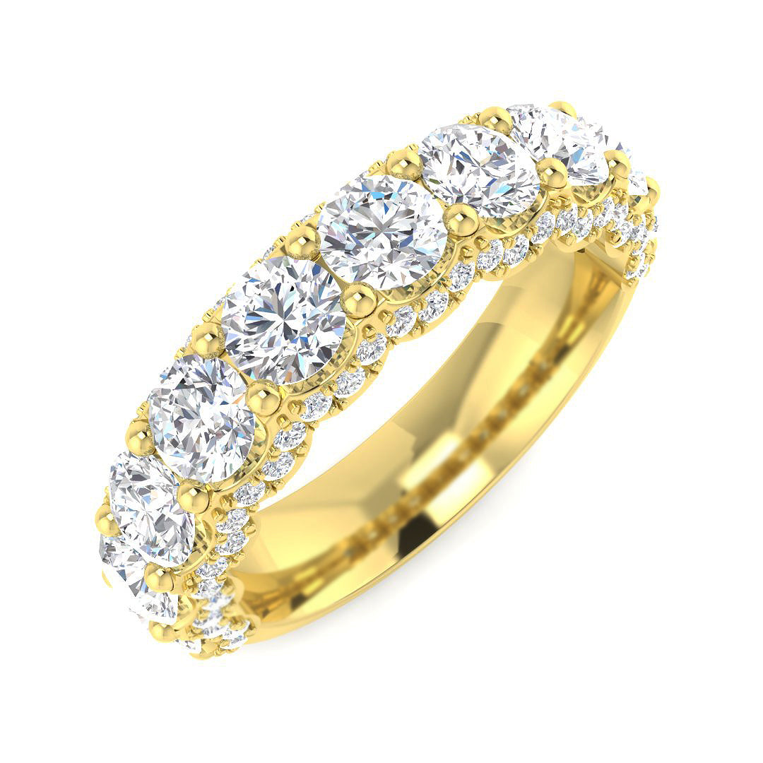9ct Yellow Gold 4.16ct Laboratory Grown CVD Ring
