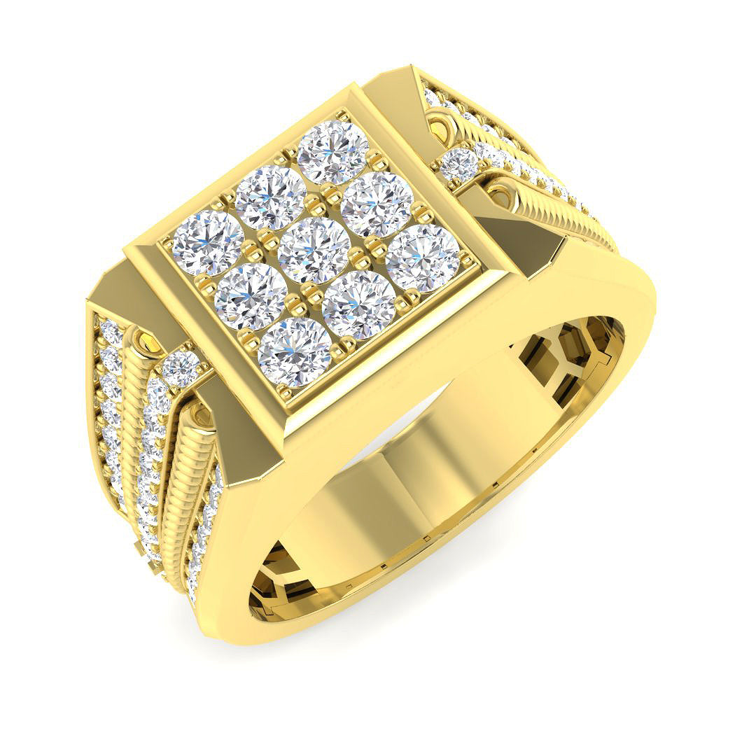 9ct Yellow Gold 1.41ct Laboratory Grown CVD Ring