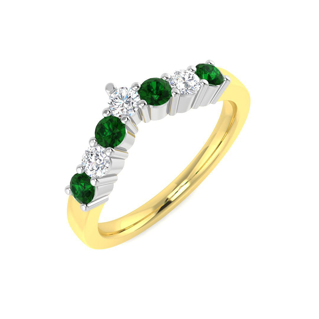 9ct Two-Tone Gold 0.55ct G SI2 Diamond Ring