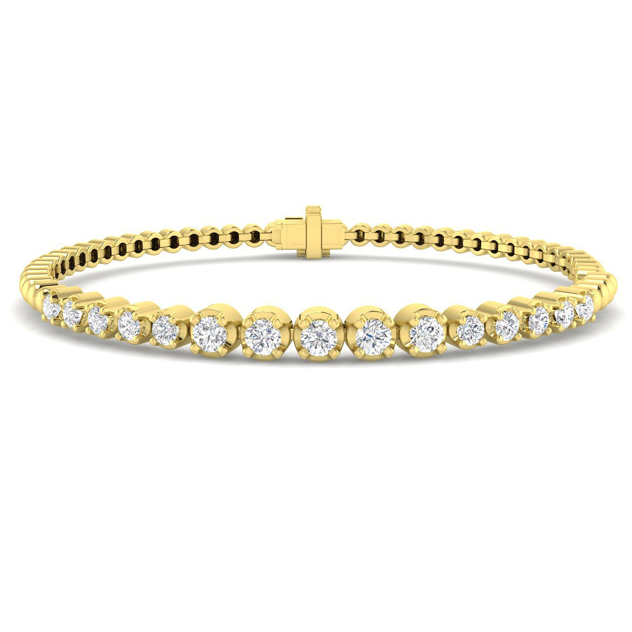 9ct Yellow Gold 1.05ct Laboratory Grown CVD Bracelet