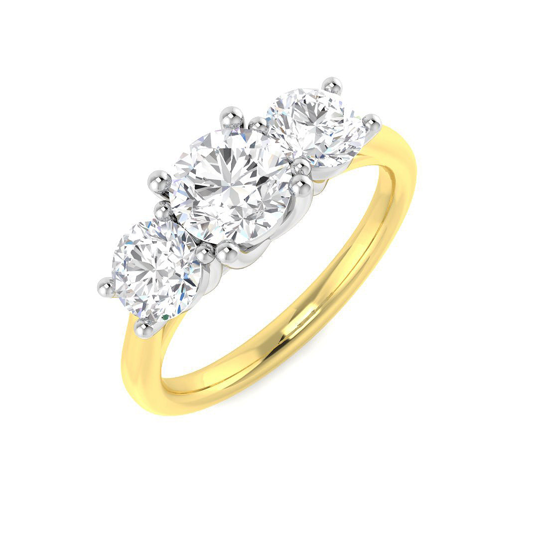 18ct Two-Tone Gold 1.93ct Laboratory Grown CVD Ring
