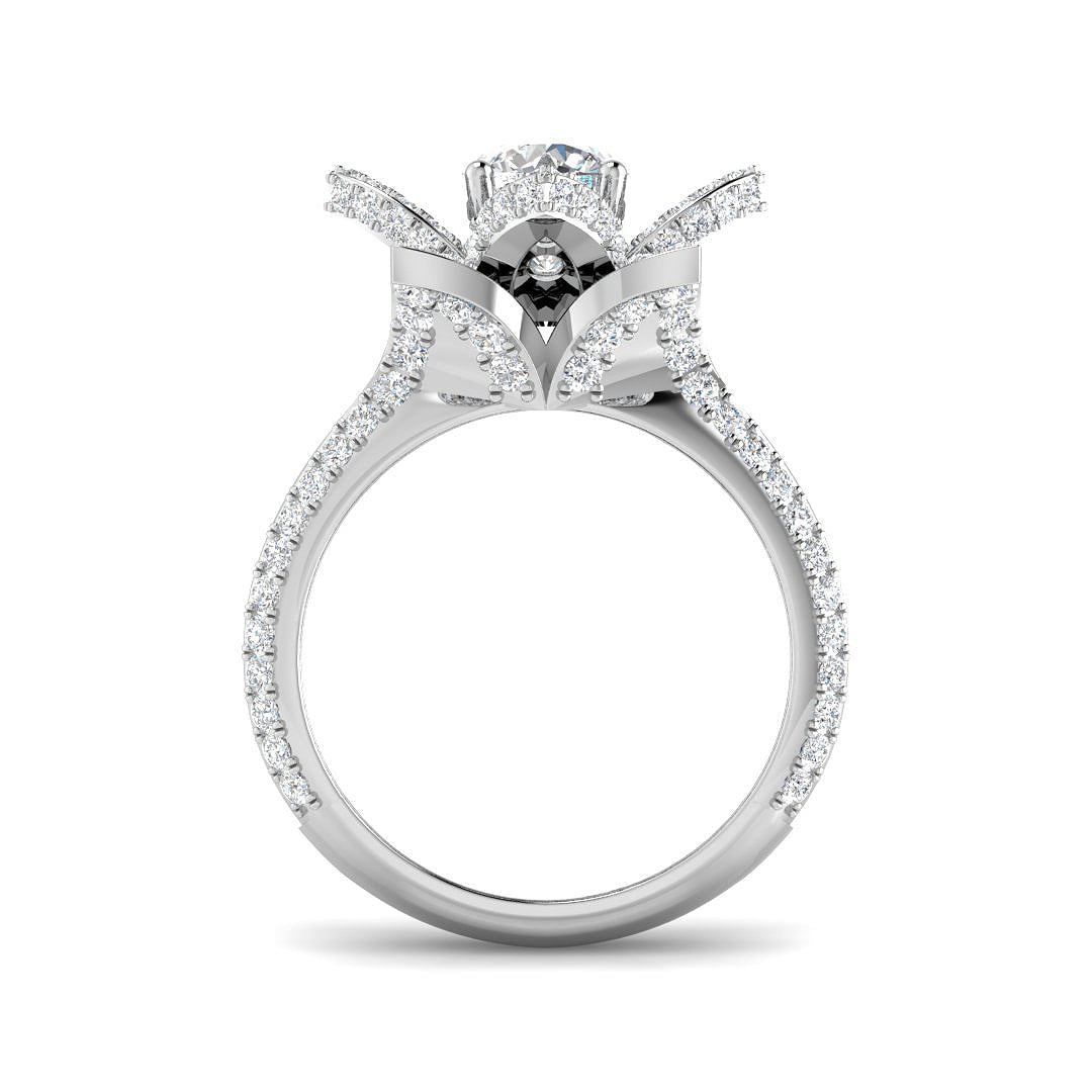 9ct White Gold 3.60ct Laboratory Grown CVD Ring