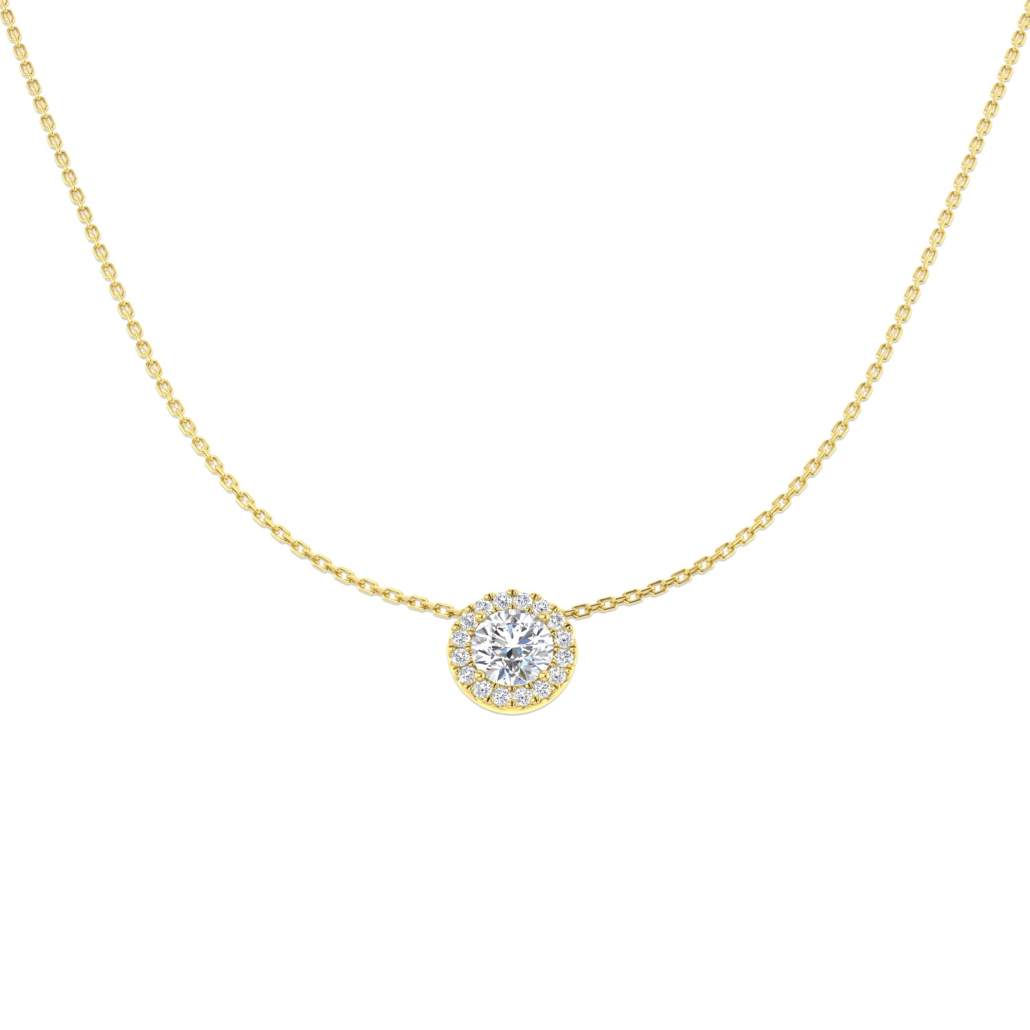 9ct Yellow Gold 1.29ct Laboratory Grown CVD Necklace