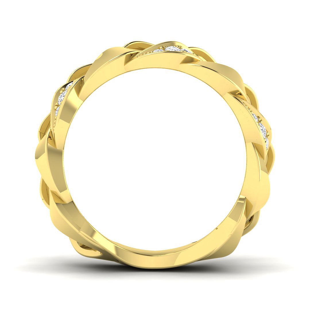 9ct Yellow Gold 0.19ct Laboratory Grown CVD Ring