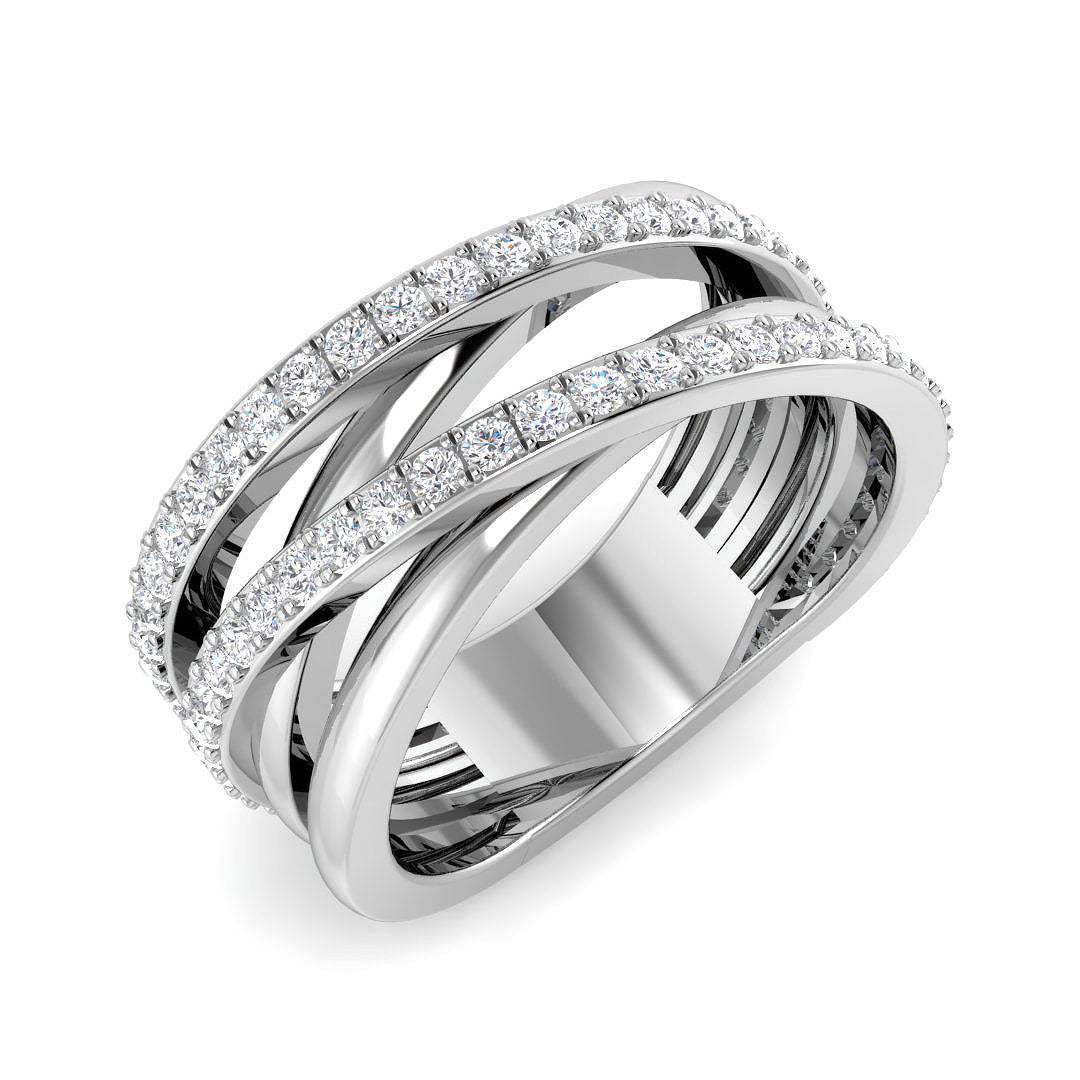 9ct White Gold 0.78ct Laboratory Grown CVD Ring