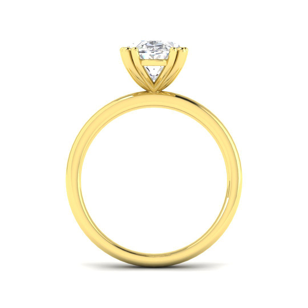 18ct Yellow Gold 2.34ct M VS2 Diamond Ring