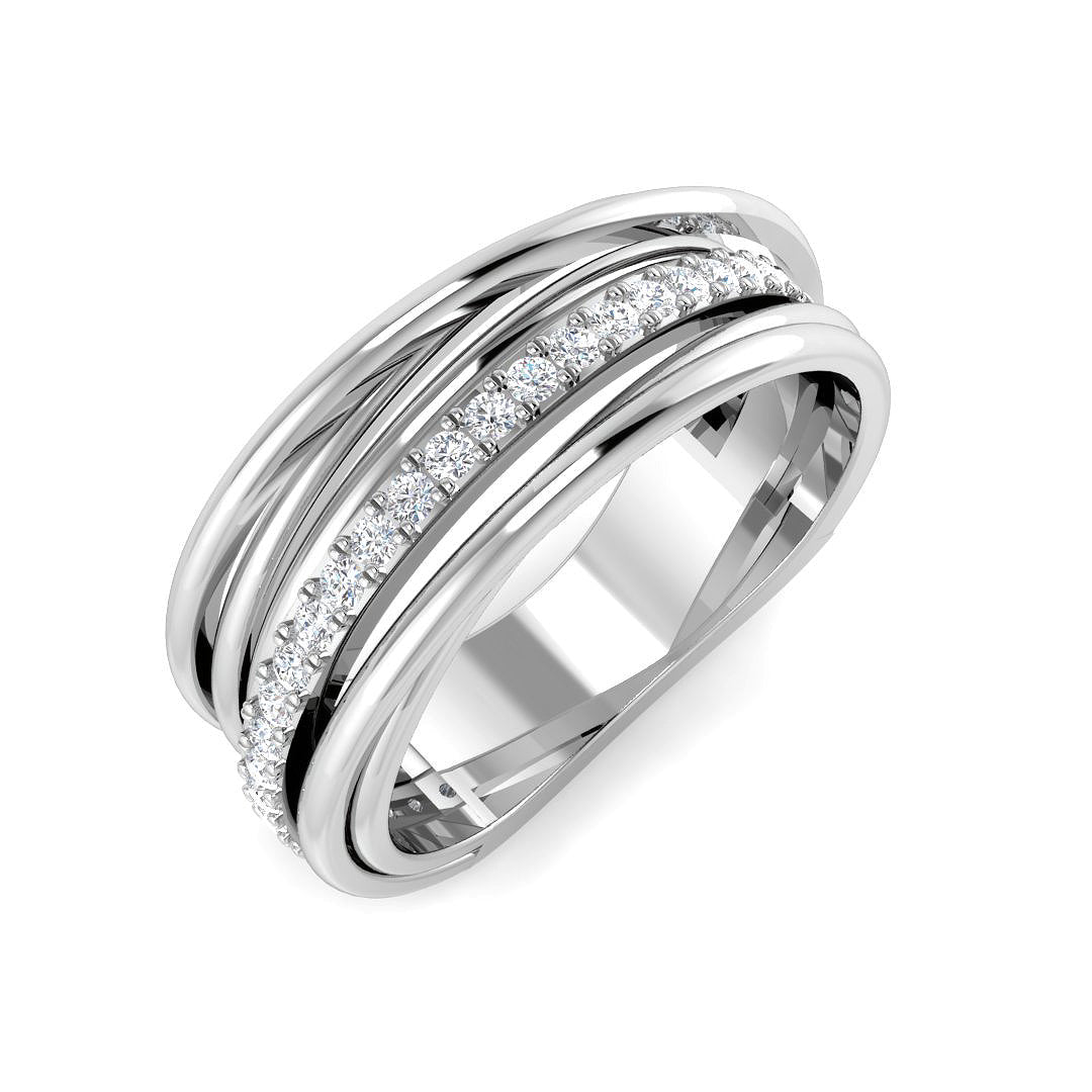 9ct White Gold 0.25ct Laboratory Grown CVD Ring