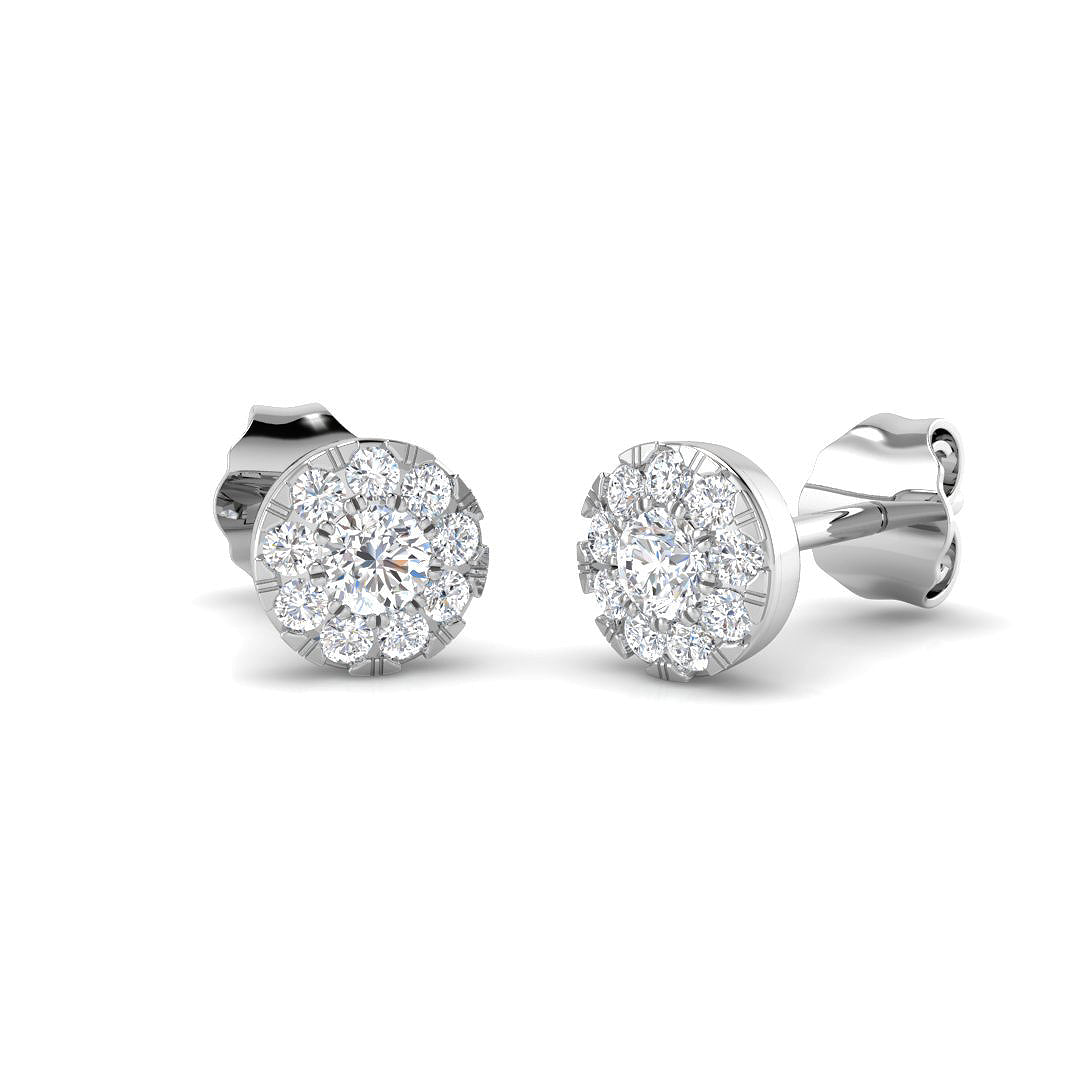 9ct White Gold 0.32ct G I1 Diamond Earrings