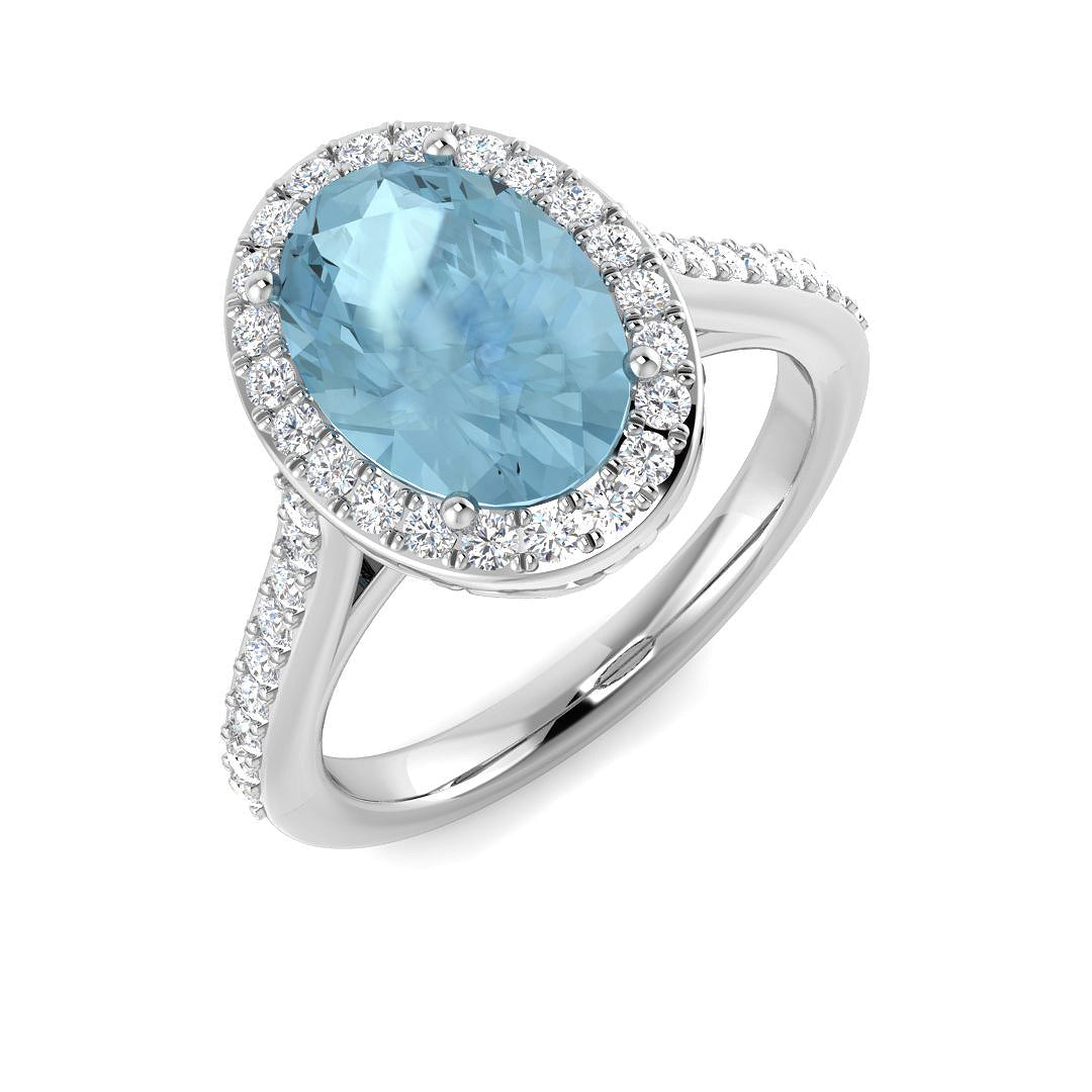 Platinum 2.37ct Aquamarine Ring