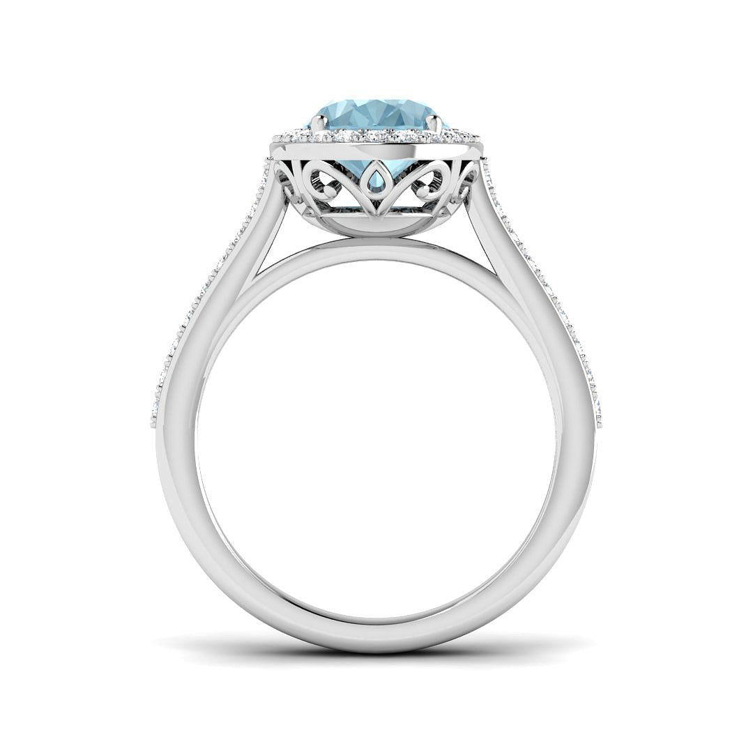 Platinum 2.37ct Aquamarine Ring