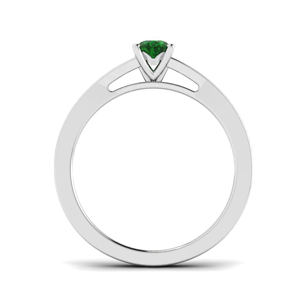 9ct White Gold 0.79ct Emerald Ring