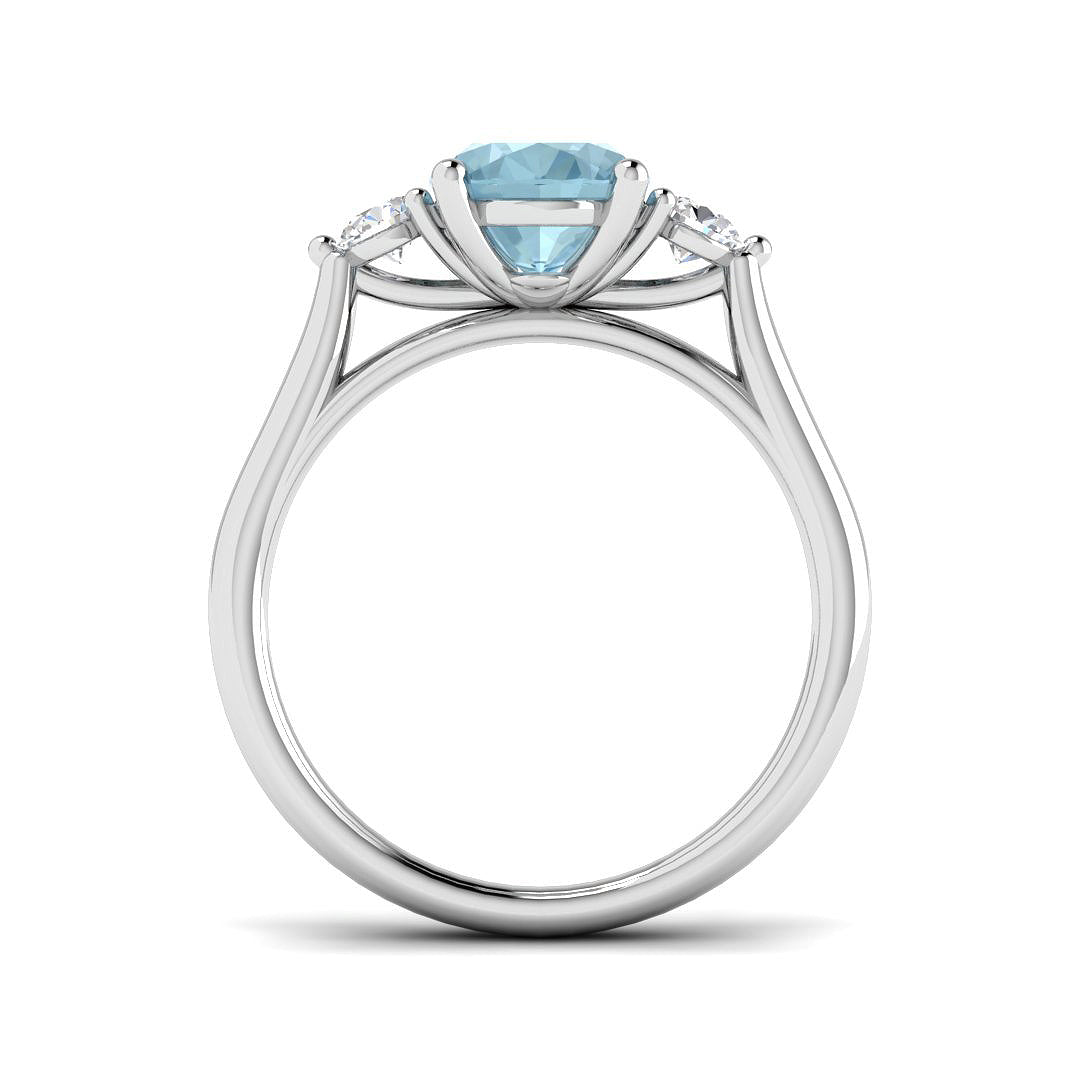 9ct White Gold 2.31ct Aquamarine Ring