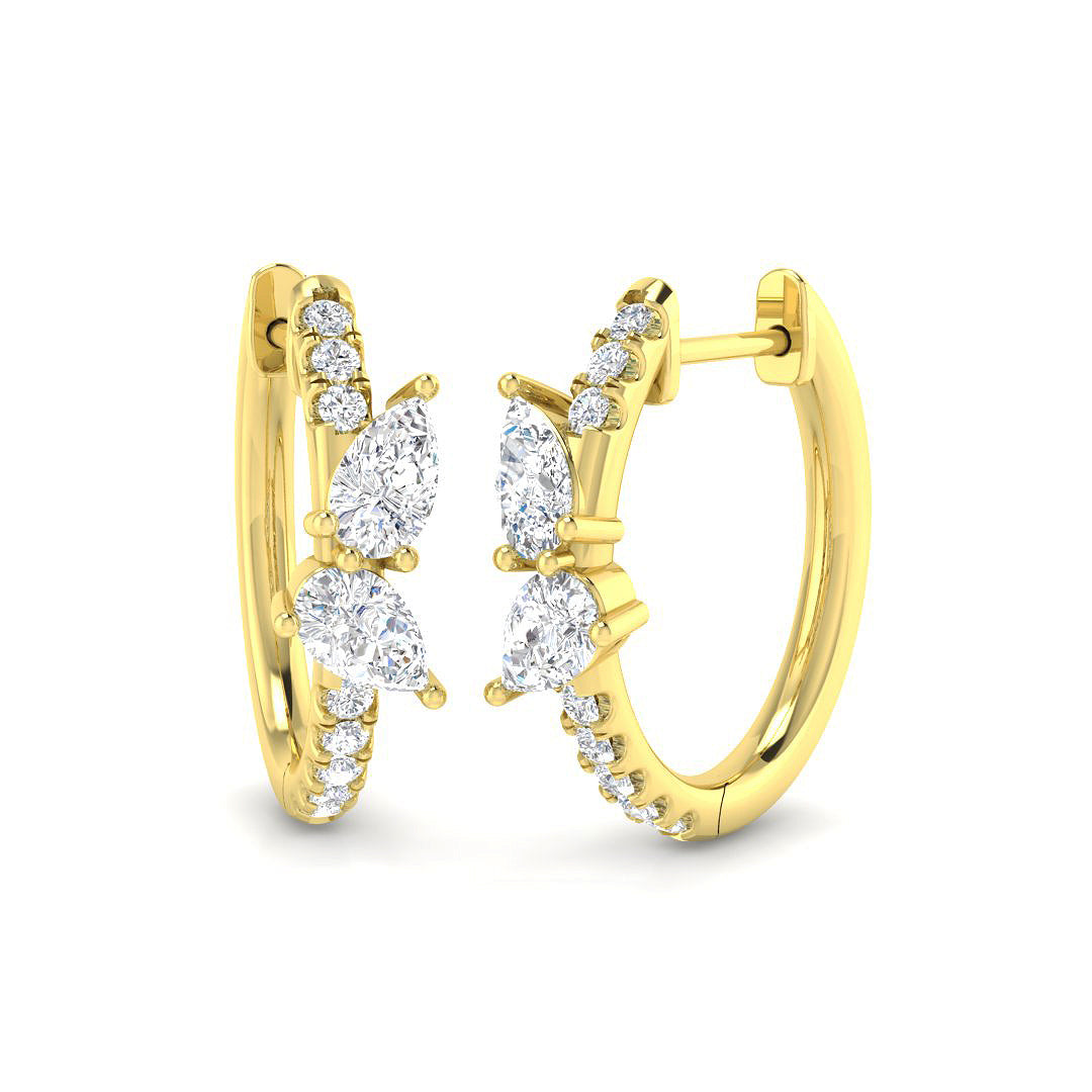 9ct Yellow Gold 0.94ct Diamond Earrings