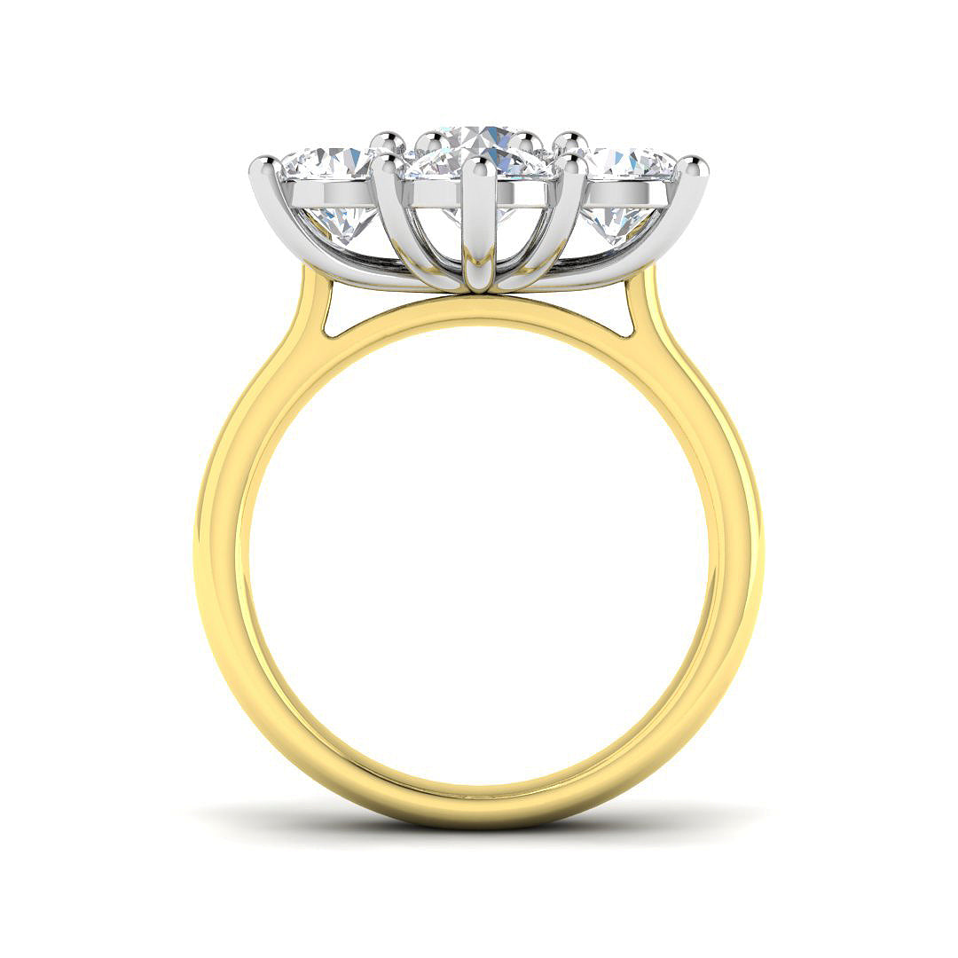 9ct Two-Tone Gold 4.79ct Laboratory Grown CVD Ring