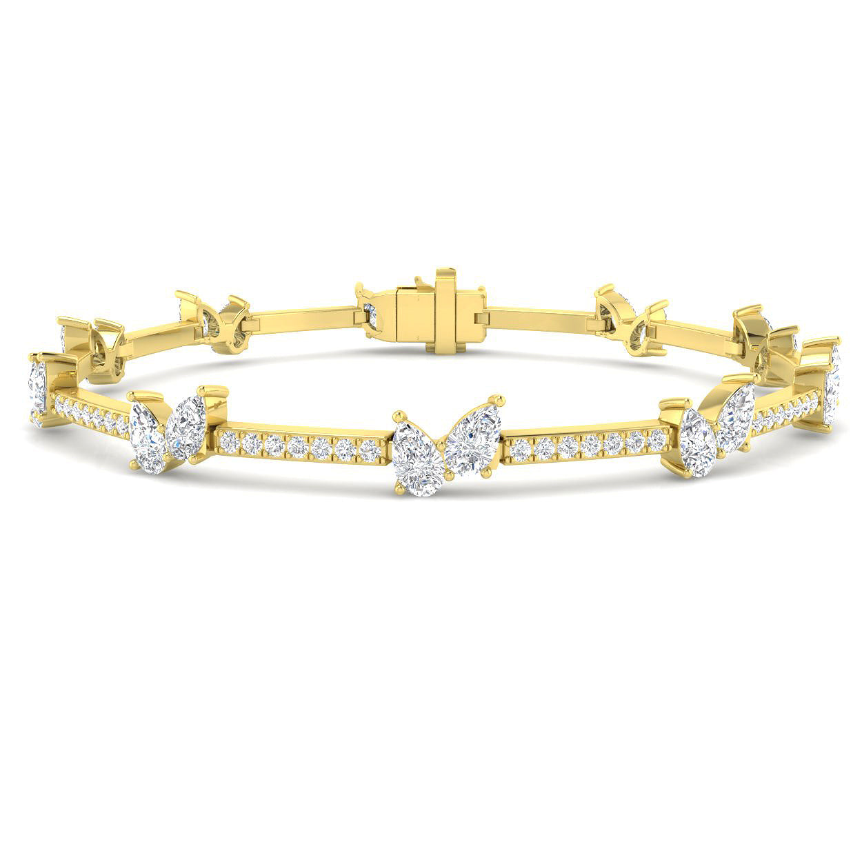 9ct Yellow Gold 4.42ct Laboratory Grown CVD Bracelet
