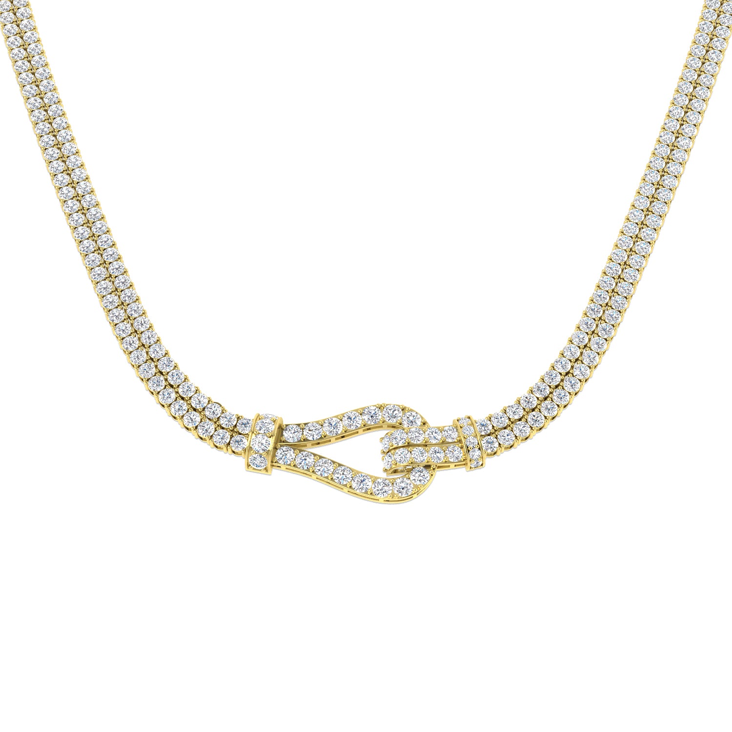 9ct Yellow Gold 28.36ct Laboratory Grown CVD Necklace