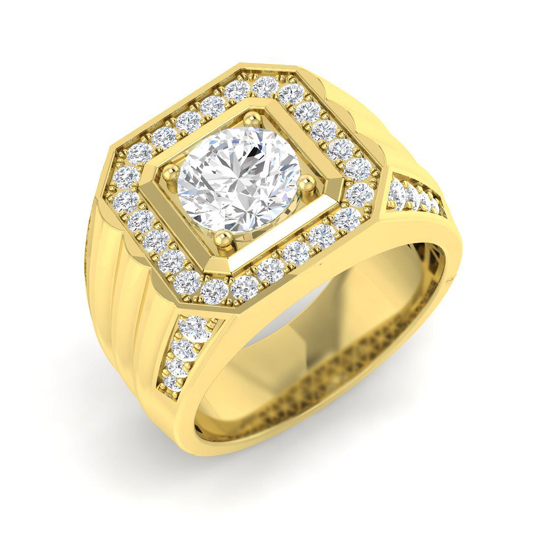 9ct Yellow Gold 2.42ct Laboratory Grown CVD Ring