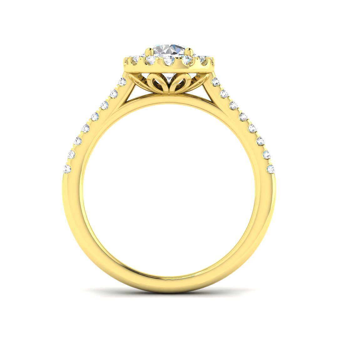 18ct Yellow Gold 0.86ct E VS2 Laboratory Grown CVD Ring